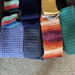 Crocheted scarfs