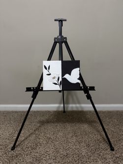 Black and White Dove Painting, 8x10 in