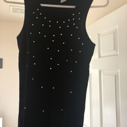 Black Top With Bling, Size M