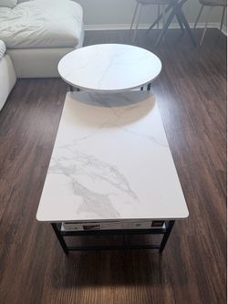 IKEA marble top coffee table