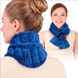 Comfytemp Microwaveable Neck Heating Pad Blue 8" x 33" Washable Pain Relief NEW