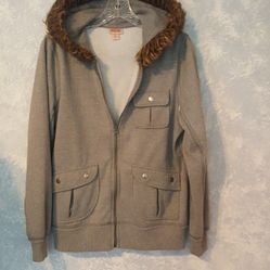 Mossimo Junior Womens Hooded Zip Jacket Large

