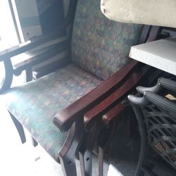 Solid Wood Stationary Chair With fabric From professional office