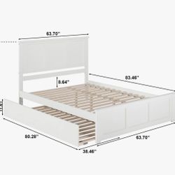 Amison Solid Wood Platform Bed with Matching Footboard and Trundle