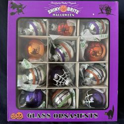 Christopher Radko Shiny Brite Halloween Glass Ornaments NEW