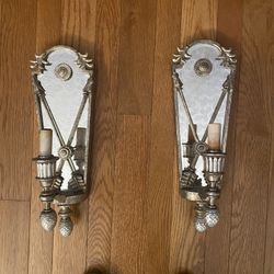Napoli silver wall sconce