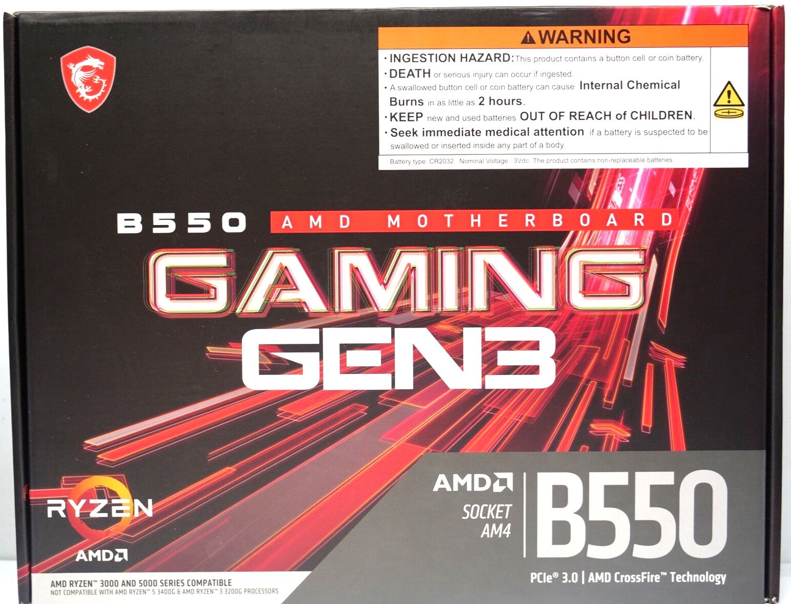 MSI B550 Gaming Gen3 AMD Ryzen Computer Motherboard