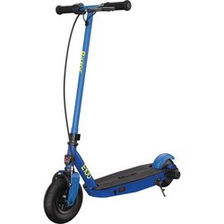 Razor Black Label E100 Electric Scooter - Blue, up to 10 mph, 8" Pneumatic Front Tire, for Child 8+