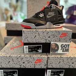 Jordan 4 BRED reimagined GS SZ 5.5y 6y 6.5y