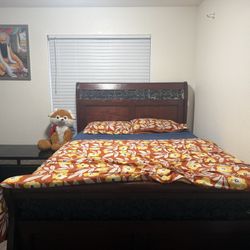 Queen Size Bed With Brand New Mattress 