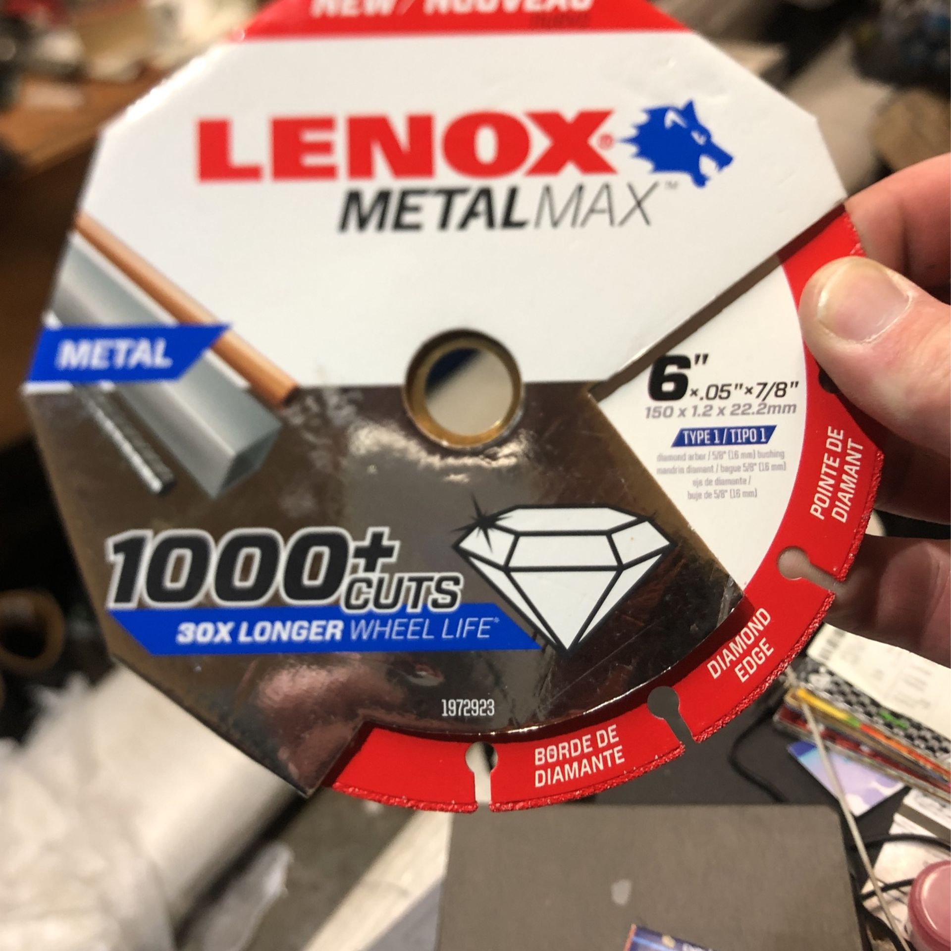 Brand New LENOX Metal Max. Metal 1000+ Cuts 30x Longer Wheel Life 6”x.05”x7/8
