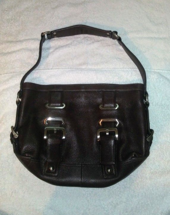 Kenneth Cole Brown Leather Shoulder Bag