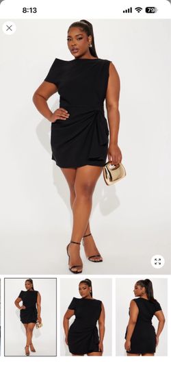Black plus size dress