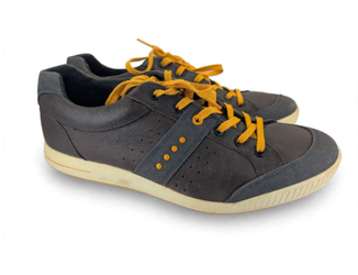 ECCO Street Retro Golf Shoes Mens 10 Brown Mocha Spikeless Hydromax Leather