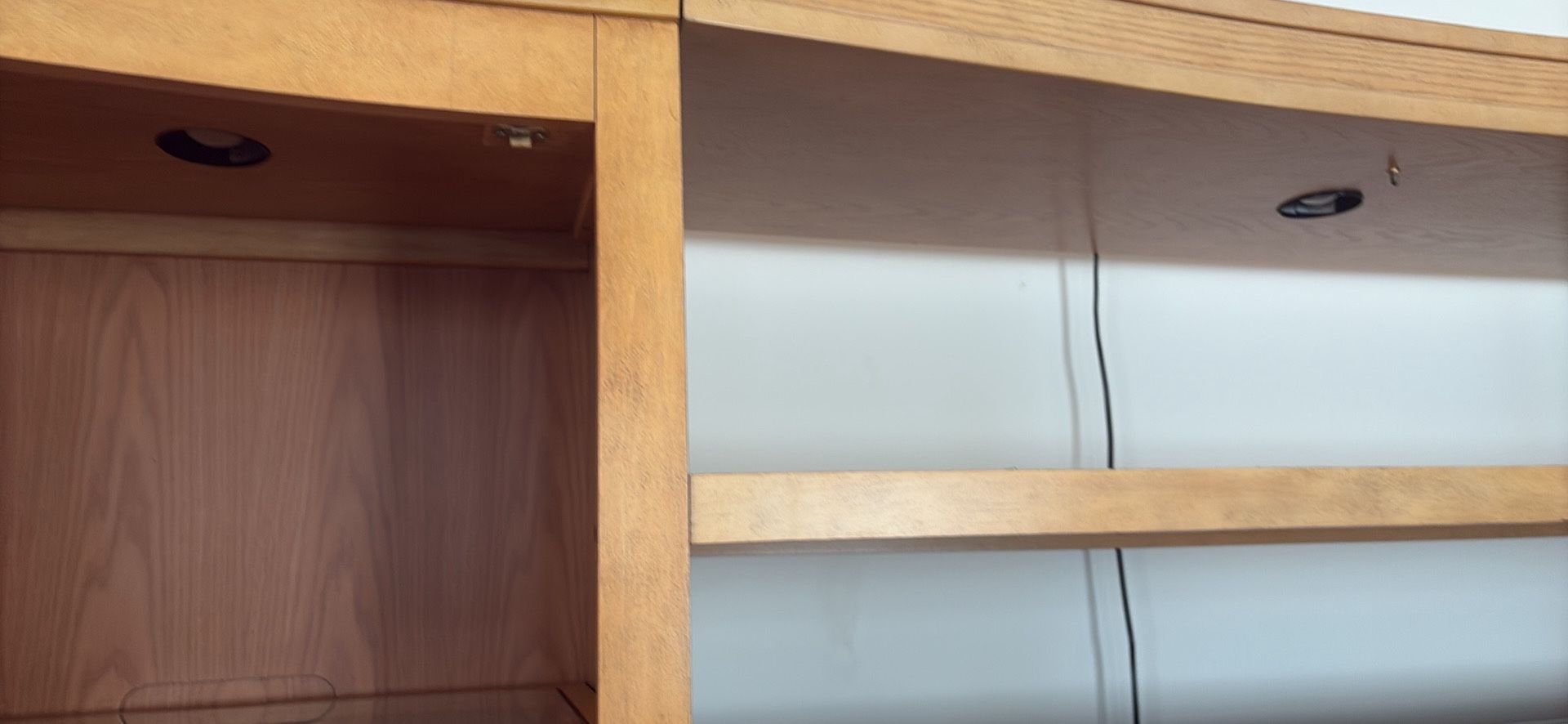 Solid Oak Wood Entertainment Center