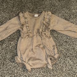 Brown Romper With Bows 12 - 18 Months