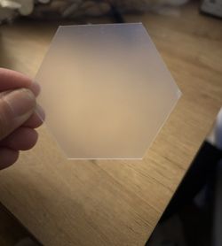 Hexagon Acrylic Wedding Placecards 