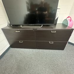 File Cabinet  ( Two Dark Black Files Cabinet)