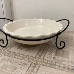 Ceramic Pie Dish with Rack