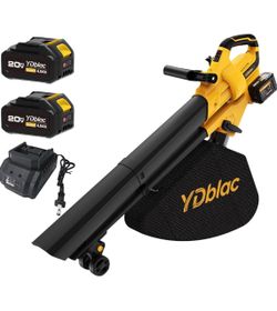 40V Cordless 3-in-1 Leaf Blower Vacuum Mulcher 600 CFM 160 MPH Leaf Vacuum with 40L Collection Bag & 2×4.0Ah Batteries for Lawn, Yard & Patio Cleanup,