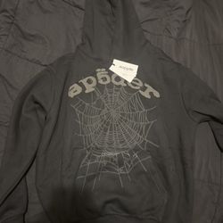 Black Sp5der Hoodie Size L