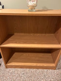 Wood Grain Bookcase with Shelf
