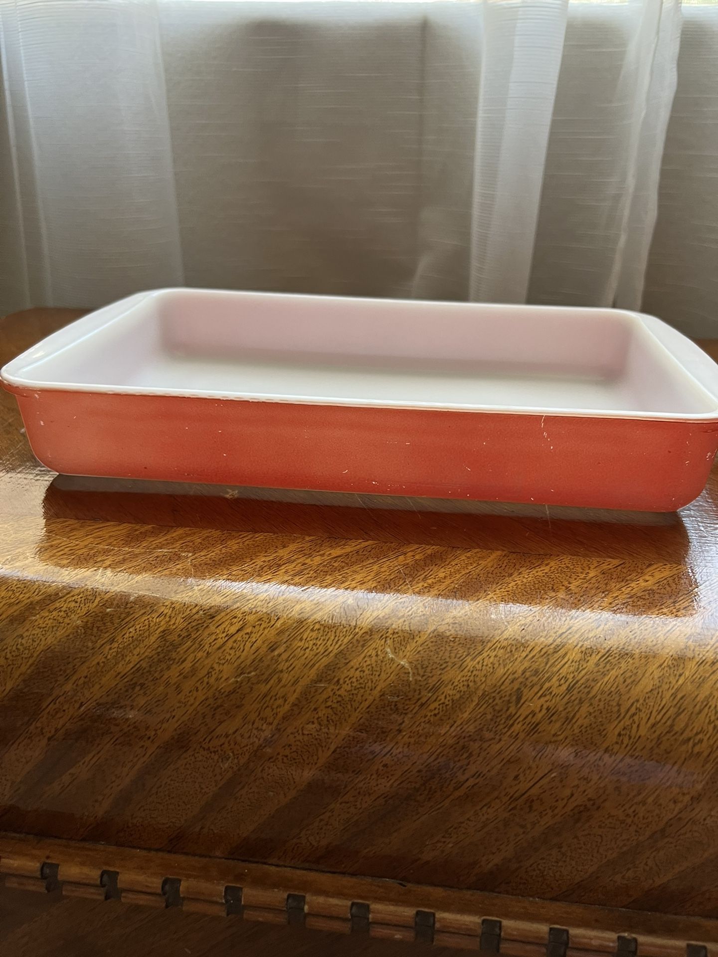 Vintage Pink Pyrex Pie Plate And Casserole