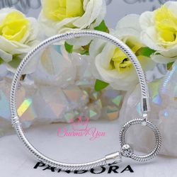Pandora style bracelet !! 925 sterling silver.