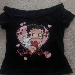 Betty Boop off the Shoulder Top 