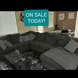Gray Sectional Couch Sofa With Chaise 