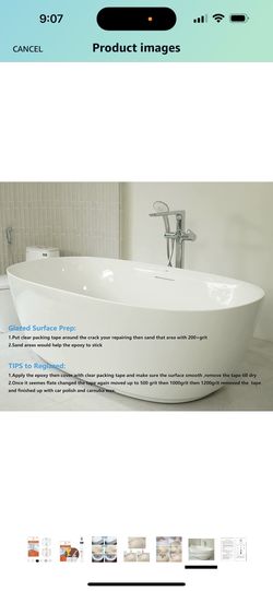 White Bathtub and Shower Repair Kit