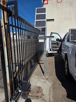 Solar-Powered Sliding Gate Opener System