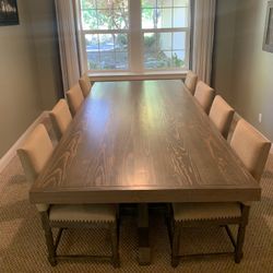 Authentic Solid Wooden Formal dining Table With 8 Chairs