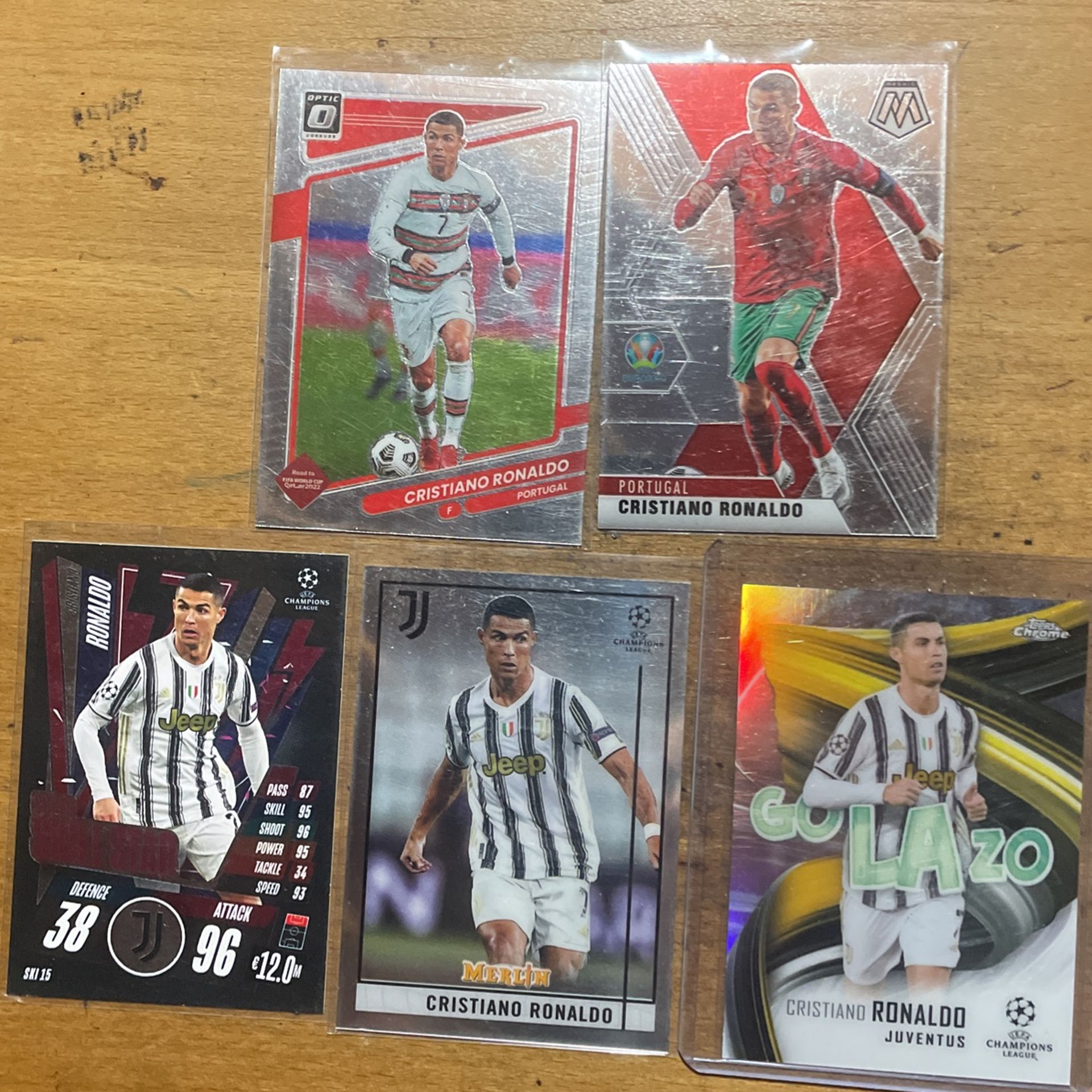 RONALDO 5 CARD LOT
