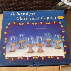 Antique Copper Glass Set Of 4