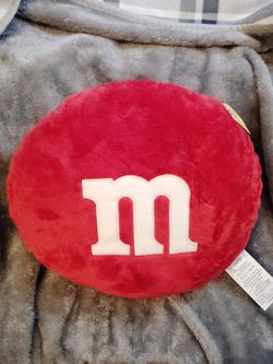 M&M's World Red Plush Pillow