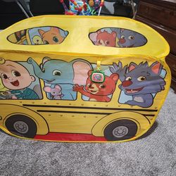 CoComelon Musical Yellow School Bus Pop Up Tent