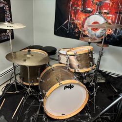 PdP Drum Set with Cymbals