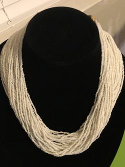 Beautiful and Rare Vintage 1950/60’s Naga Bead Seed 40 Strand Necklace From the Remote NE Nagaland of India Featuring A 1910 Minted Quarter from Indi