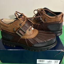 Ralph Lauren Polo Hardy Duck Boots Ankle Mens 5 Strap Logo Rain Snow Size/8 Men’s New 
