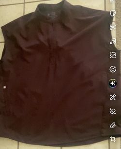 Women brown tech scrubs set M