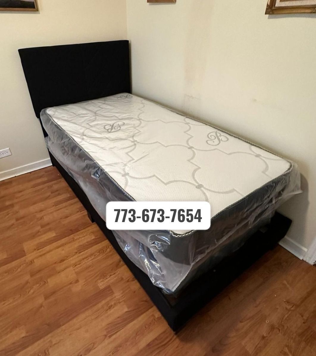 twin bed mattress and box spring--same day delivery 