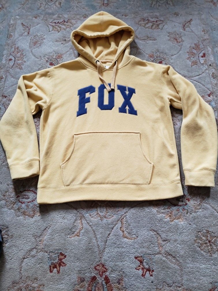 FOX Mens Sz M Hoodie Sweatshirt Or Can Be Womens L , COLOR CAN BE UNISEX.