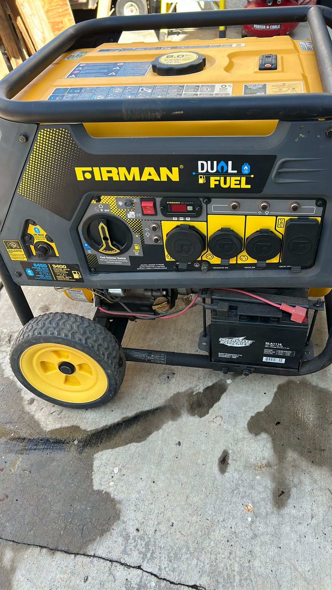 Firman 9400 Watts Dual Fuel New Generator