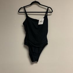 Athena Women’s RSC Shirred Maillot One -Piece Swimsuit. Sz 14. Black. Ez
