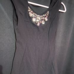 Black Blouse With Gems L