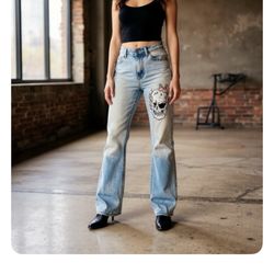 Grail Vintage Skull Jeans Size 30 Women’s