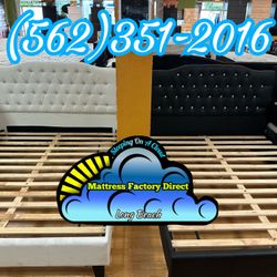 Queen Diamond Bed Frame Available In Black And White 