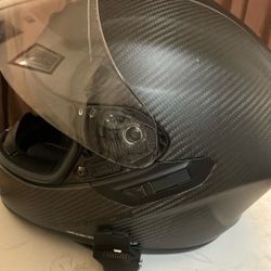 Scorpion EXO Black Carbon Fiber Med Motorcycle Helmet