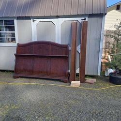 Headboard in foot king size sleigh sleigh bed